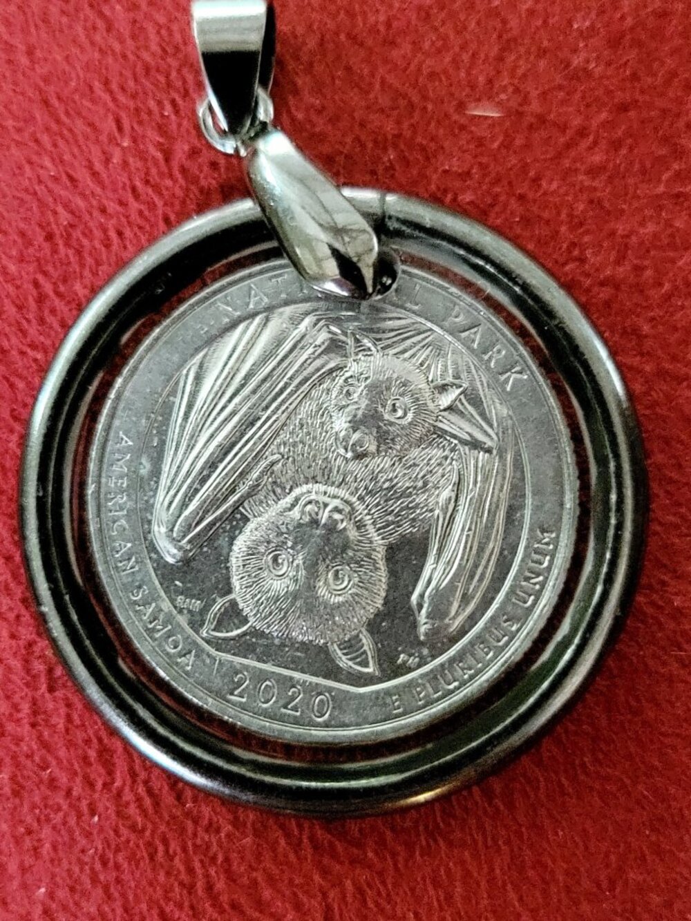 2020 National Park of America Samoa Quarter Pendant – Handcrafted Resin Jewelry
